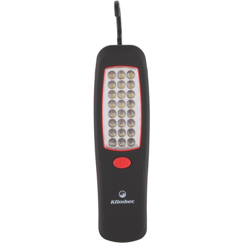 KLIMBER - Linterna de Camping con Imán y Gancho  120 lm Plástico/vidrio/metal Negro/rojo