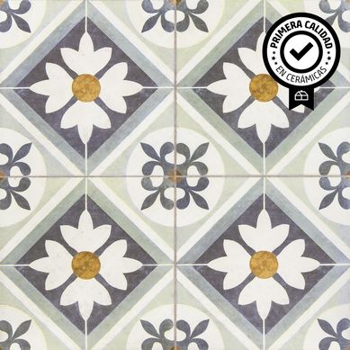 Cermica 45x45 cm Flower Blue Multicolor 2.08 m2