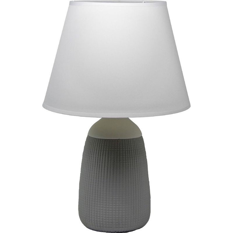 TEMPORA - Lámpara sobremesa cerámica 42 cm gris