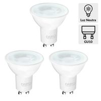 Pack 3 Ampolletas Led 5.5 W GU10 560 lm Luz Neutro