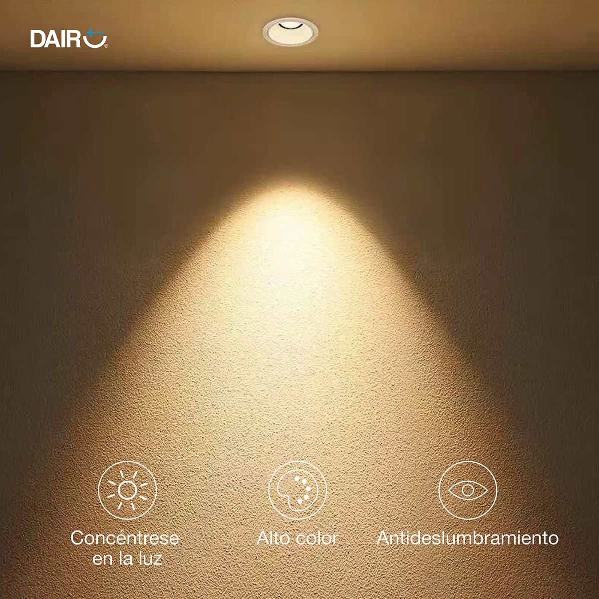 DAIRU - Pack 3 Ampolletas Led 5.5 W GU10 550 lm Luz Cálida