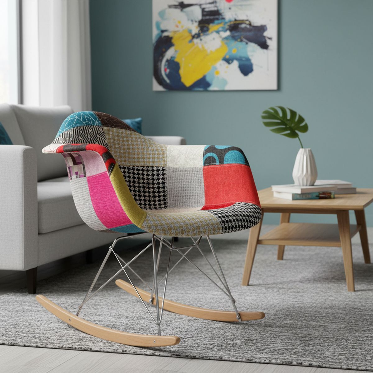 DE PIES A CABEZA - Silla Eames Multicolor 68.5x62.5x50 cm