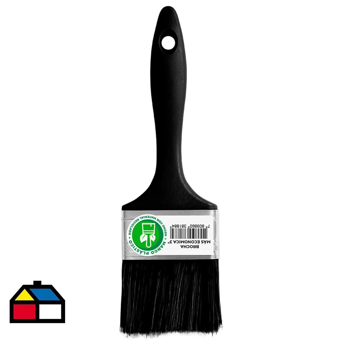 MAS ECONOMICA - Brocha Económica Mas Economica 3 Pulgadas Para Pintura General Amarillo