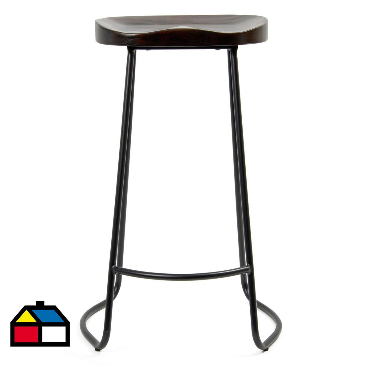 DE PIES A CABEZA - Taburete Bar City negro 76x45x43 cm