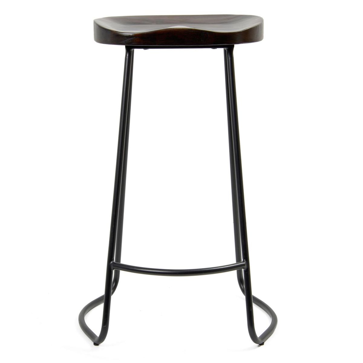 DE PIES A CABEZA - Taburete Bar City negro 76x45x43 cm