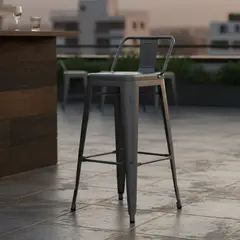 DE PIES A CABEZA - Piso Tolix Gris 94x43x30 cm