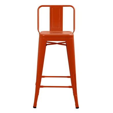 Piso tolix respaldo bajo rojo 66 cm