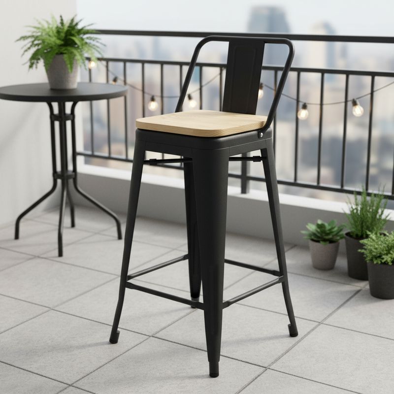 DE PIES A CABEZA - Piso Madera Negro 94x43x30 cm