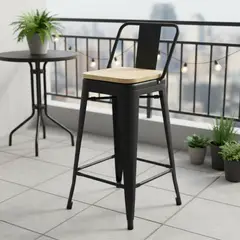 DE PIES A CABEZA - Piso Madera Negro 94x43x30 cm