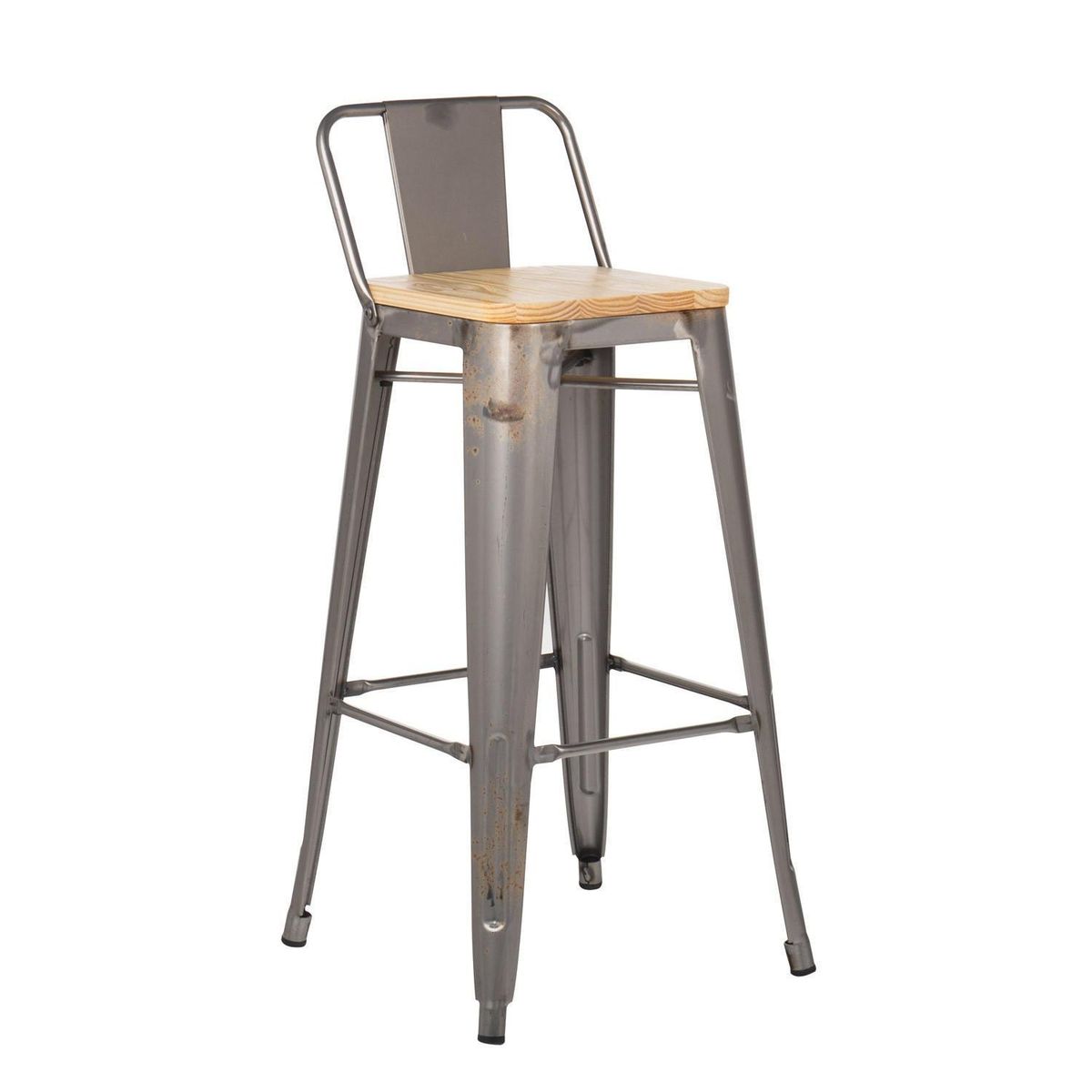 DE PIES A CABEZA - Piso Respaldo Bajo Gris 104x43x30 cm