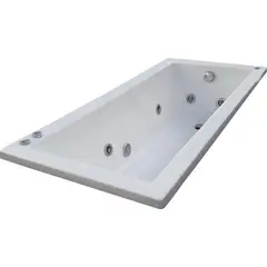NORGLAS - Tina 180cm x 80cm  hidromasaje Cube 7 jets izquierda