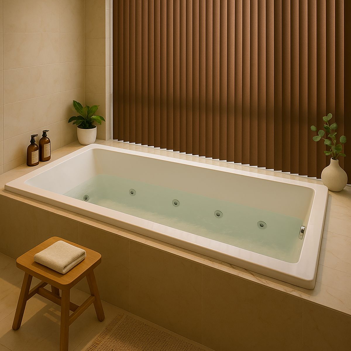 NORGLAS - Tina 180cm x 80cm  hidromasaje Cube 7 jets izquierda norglas