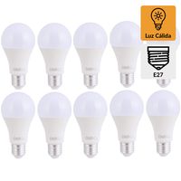 Pack 10 Ampolletas Led 10.5 W E27 950 lm Luz Cálida