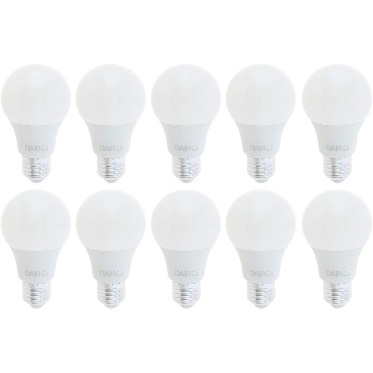 DAIRU - Pack 10 Ampolletas Led 8.5 W E27 800 lm Luz Fría