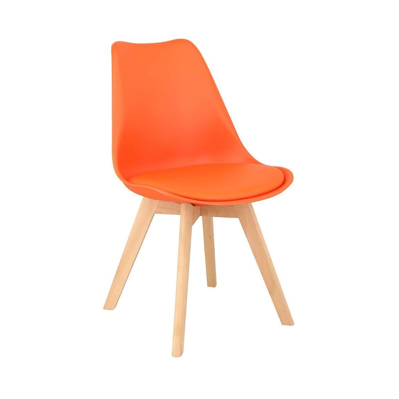WHITE MARKET - Silla Escandina Naranja 80x47x54 cm