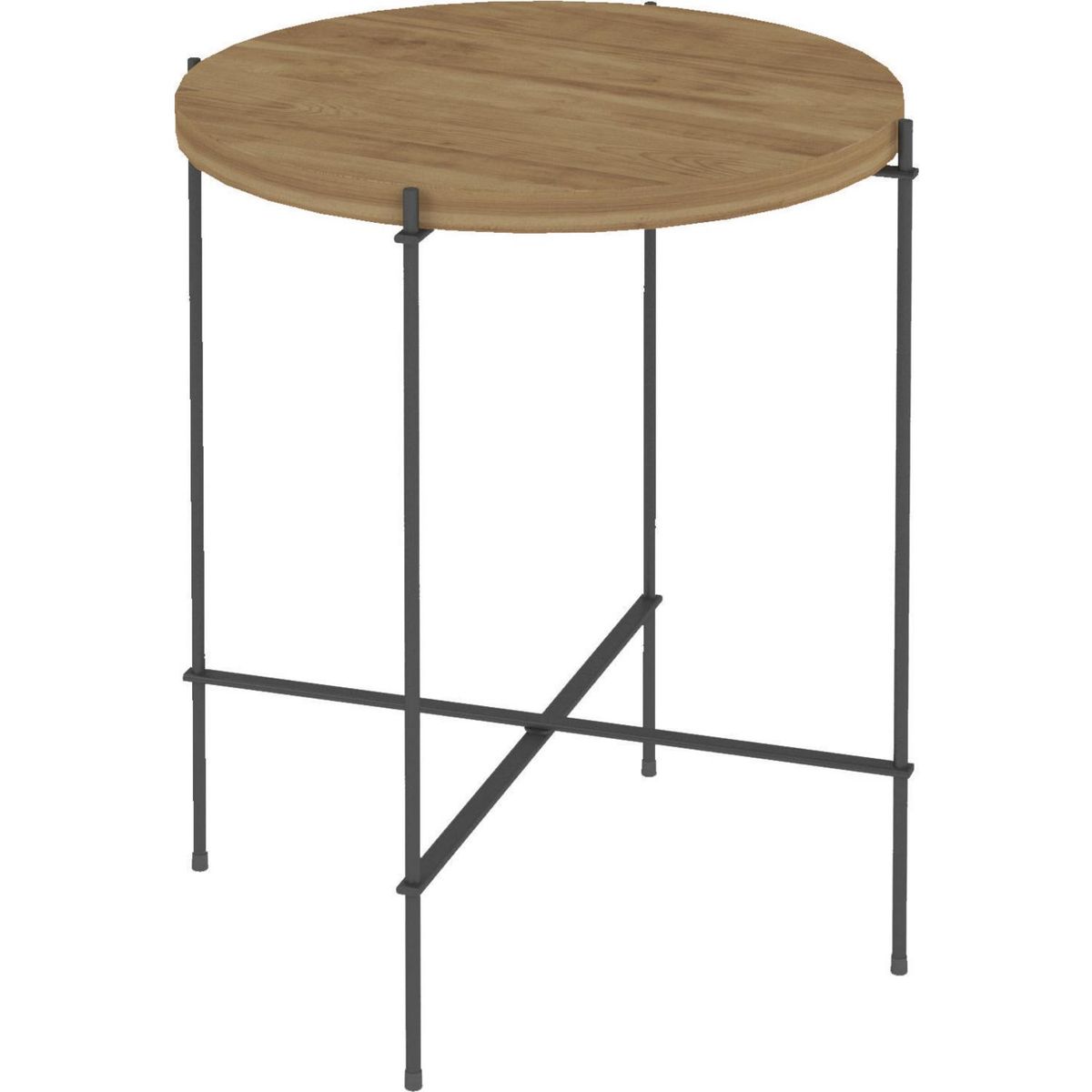 VEKKAHOME - Mesa lateral 48x48x53,3 cm natural