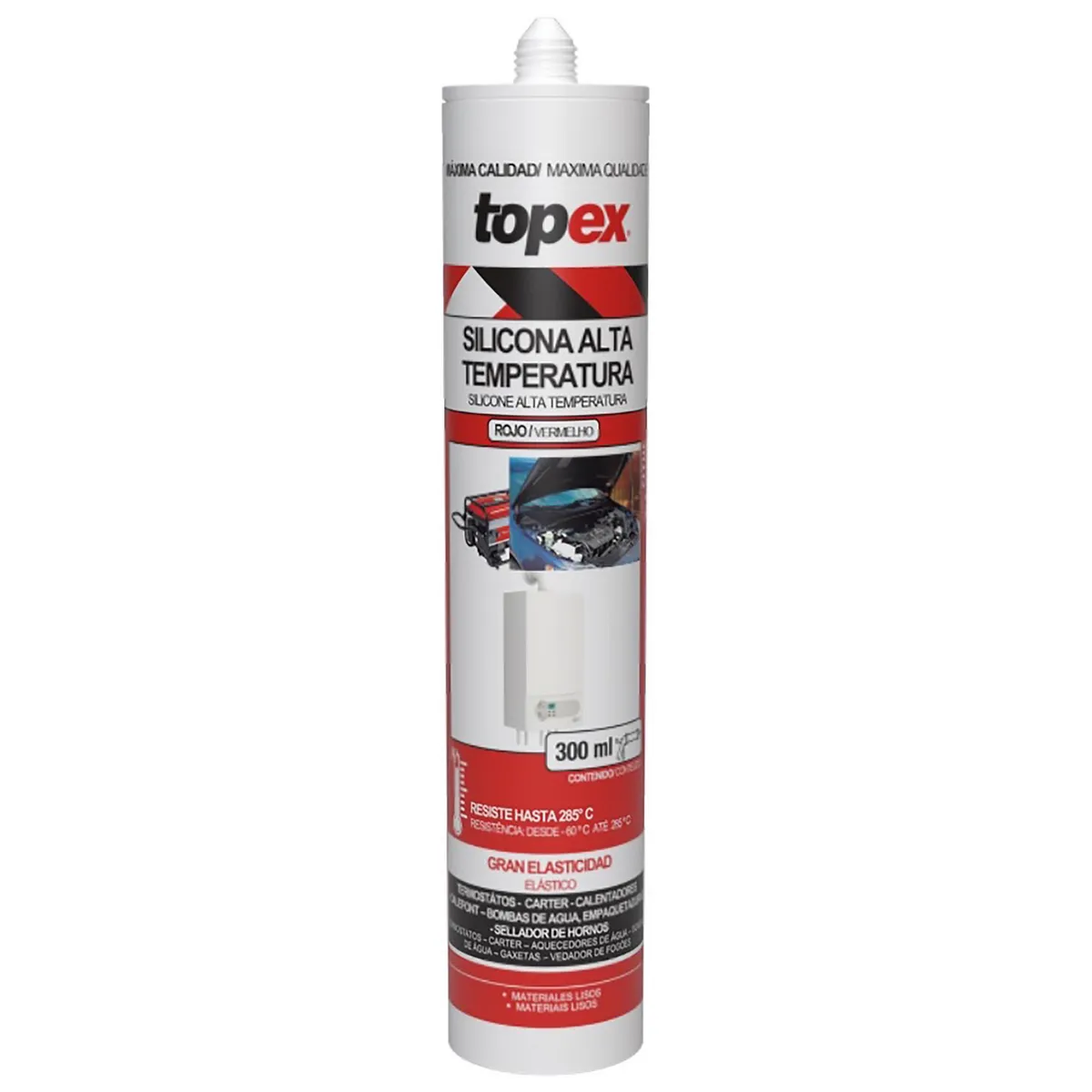 TOPEX - Silicona Alta Temperatura 280 Ml