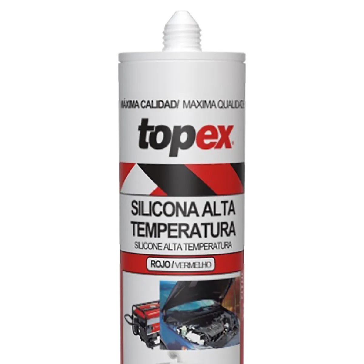 TOPEX - Silicona Alta Temperatura 280 Ml