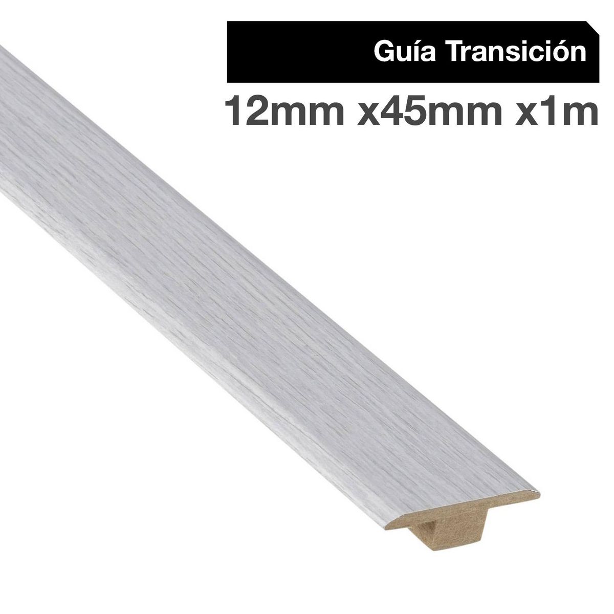 MAFORSA - Pack 2 unidades Guía de Transición MDF Evoke Concrete 45 mm 1.2x100 cm