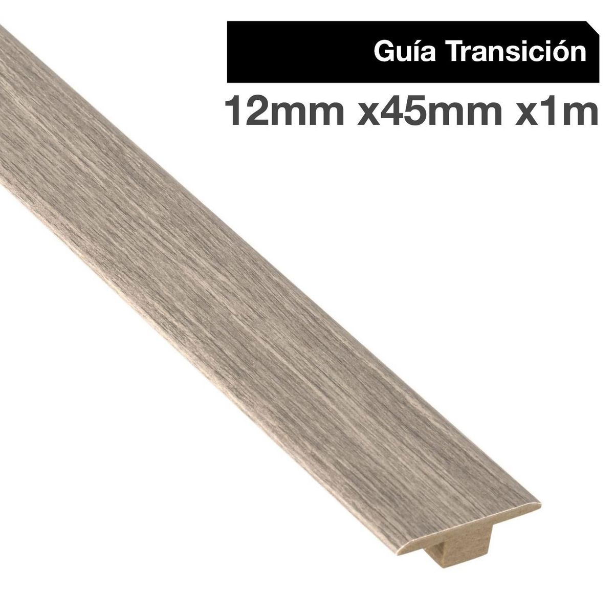 Pack 2 unidades Guía de Transición MDF Kobe Walnut 45 mm 1.2x100 cm, marca MAFORSA - Foto Principal