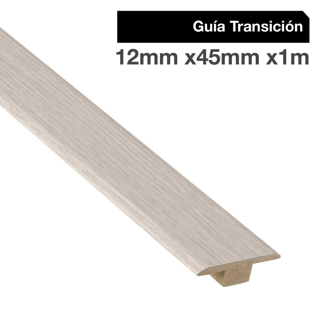 MAFORSA - Pack 2 unidades Guía de Transición MDF Kobe Avorio 45 mm 1.2x100 cm