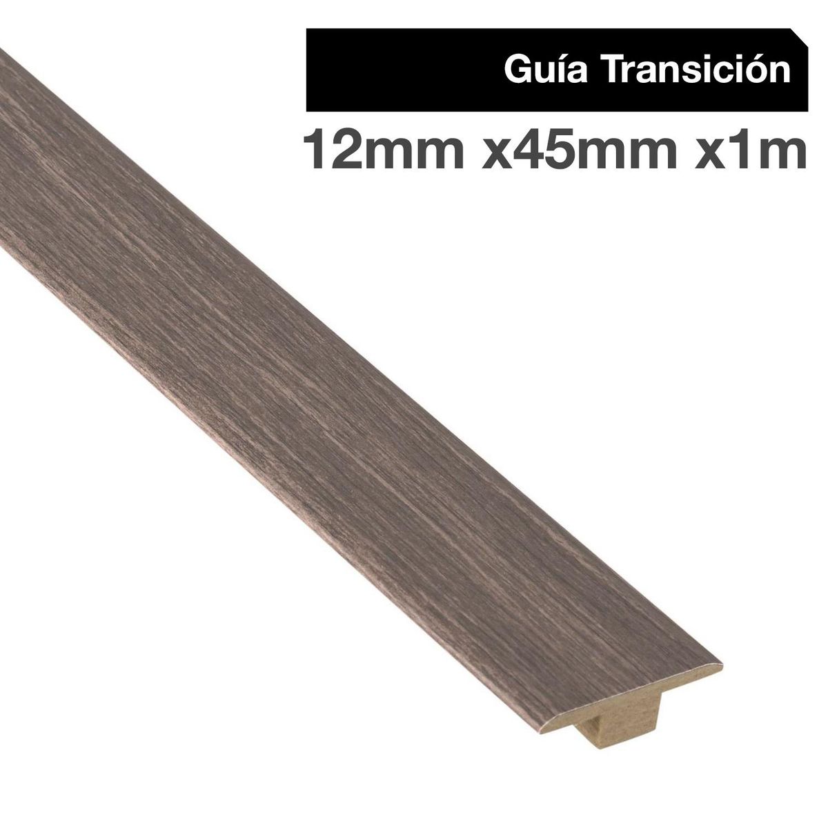MAFORSA - Pack 2 unidades Guía de Transición MDF Roble Hacienda 45 mm 1.2x100 cm