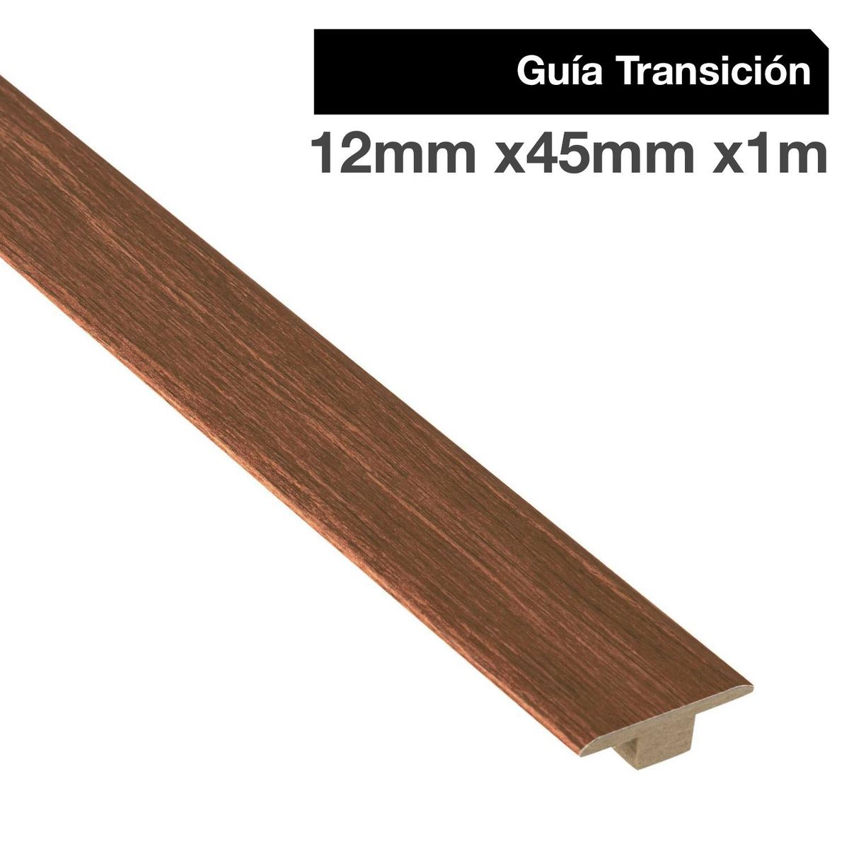 MAFORSA - Pack 2 unidades Guía de Transición MDF Cedro Rojo 45 mm 1.2x100 cm