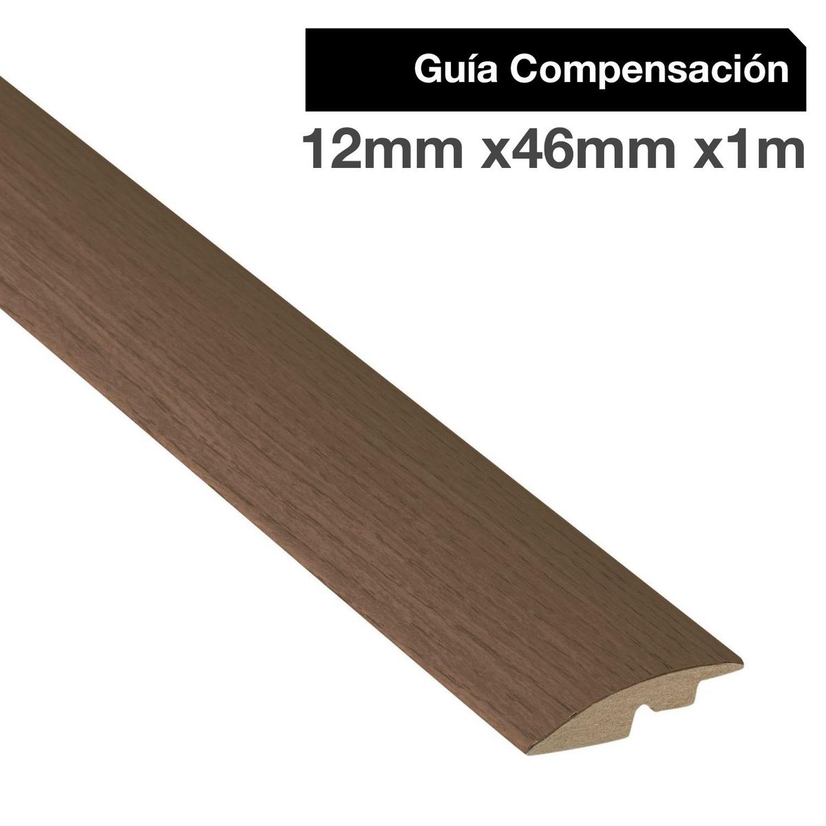 MAFORSA - Pack 2 unidades Guía de Compensación MDF Nogal 46 mm 1.2x100 cm