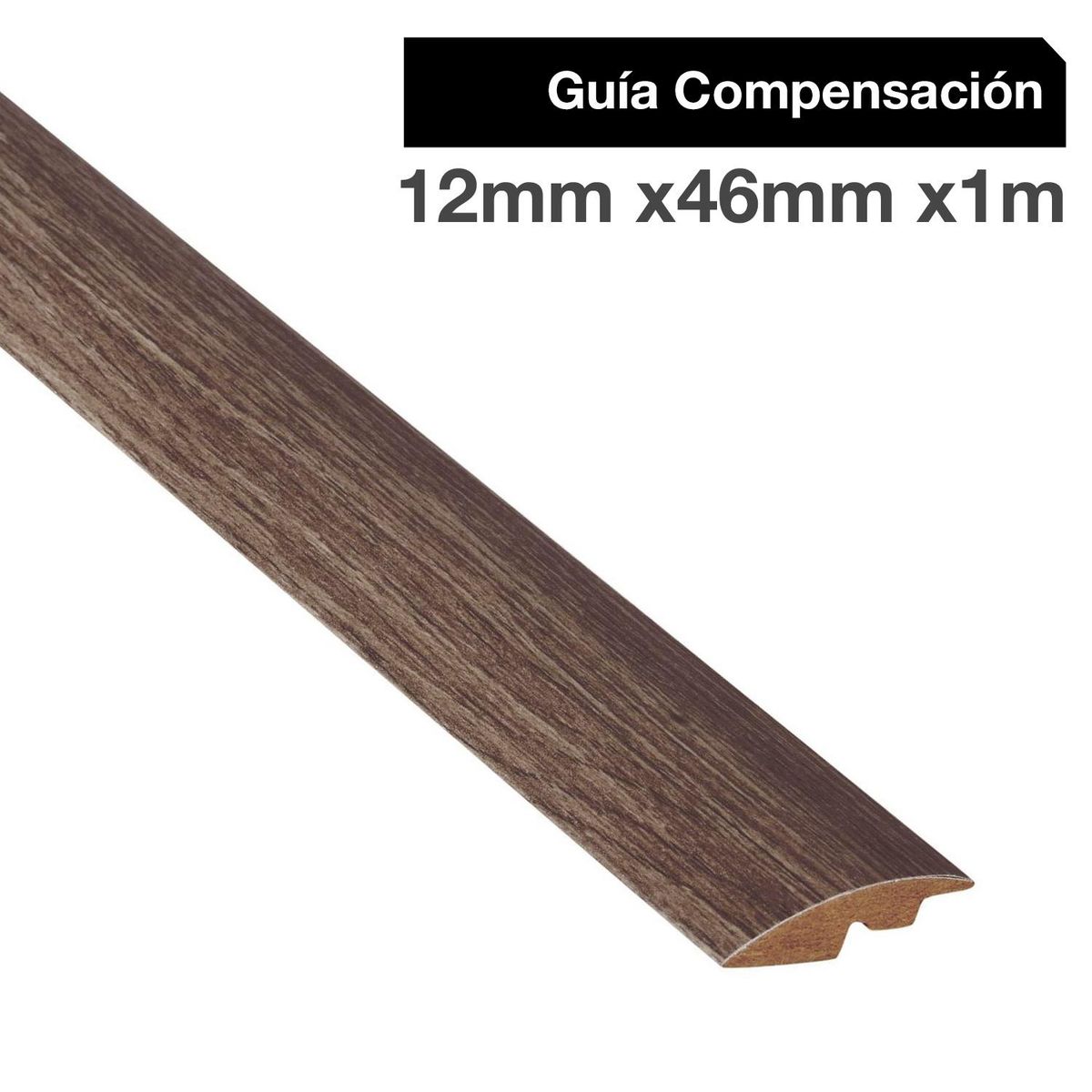 MAFORSA - Pack 2 unidades Guía de Compensación MDF Roble Biselado 46 mm 1.2x100 cm