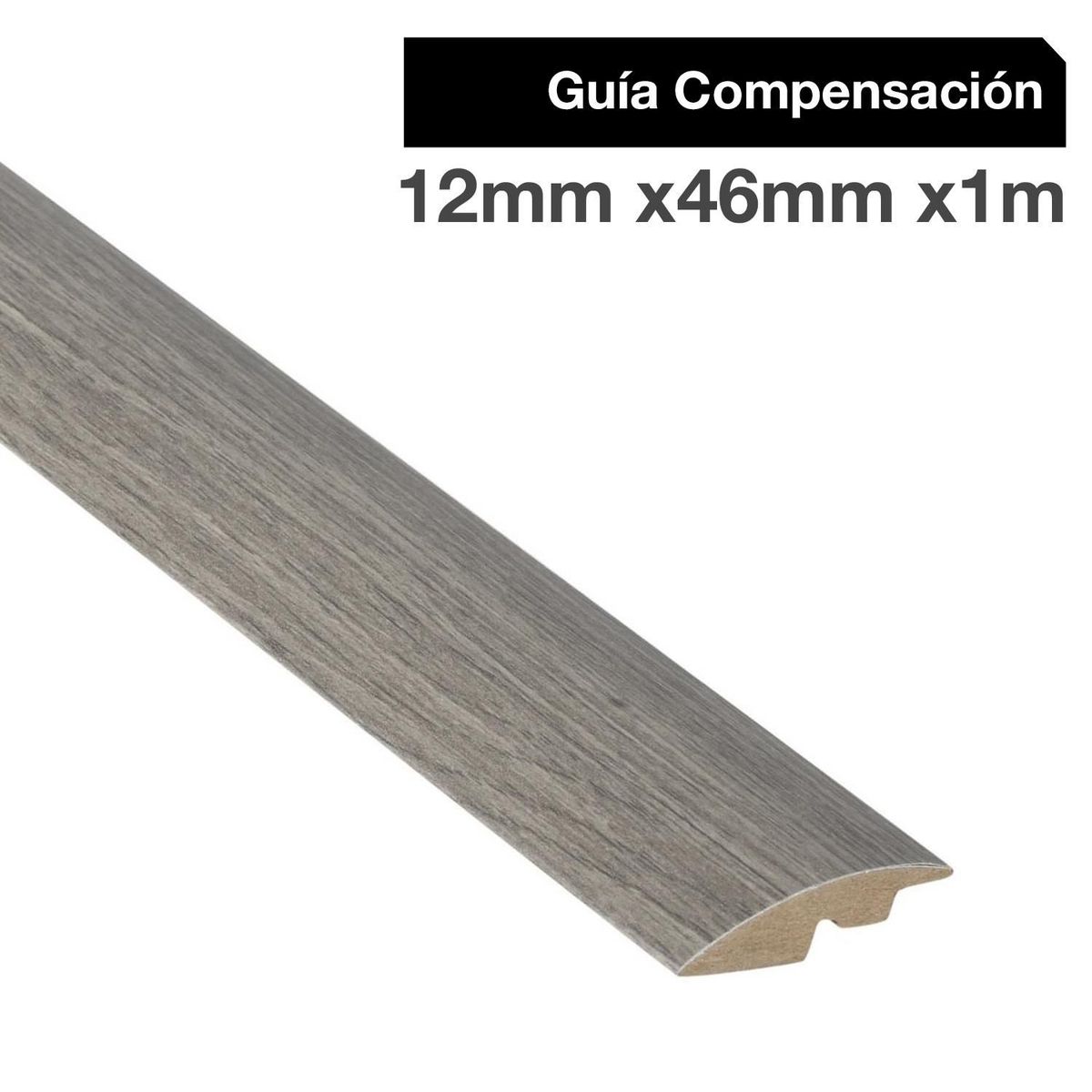 Pack 2 unidades Guía de Compensación MDF Ceniza Atenas 46 mm 1.2x100 cm, marca MAFORSA - Foto Principal