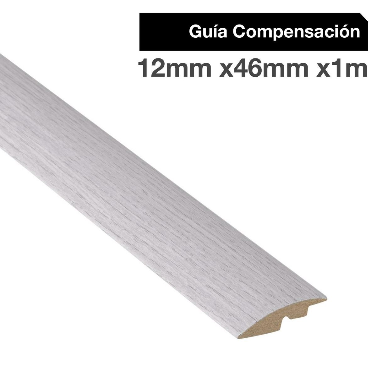 MAFORSA - Pack 2 unidades Guía de Compensación MDF Nature White 46 mm 1.2x100 cm