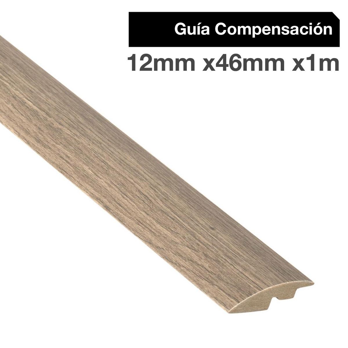 MAFORSA - Pack 2 unidades Guía de Compensación MDF Roble Crudo 46 mm 1.2x100 cm