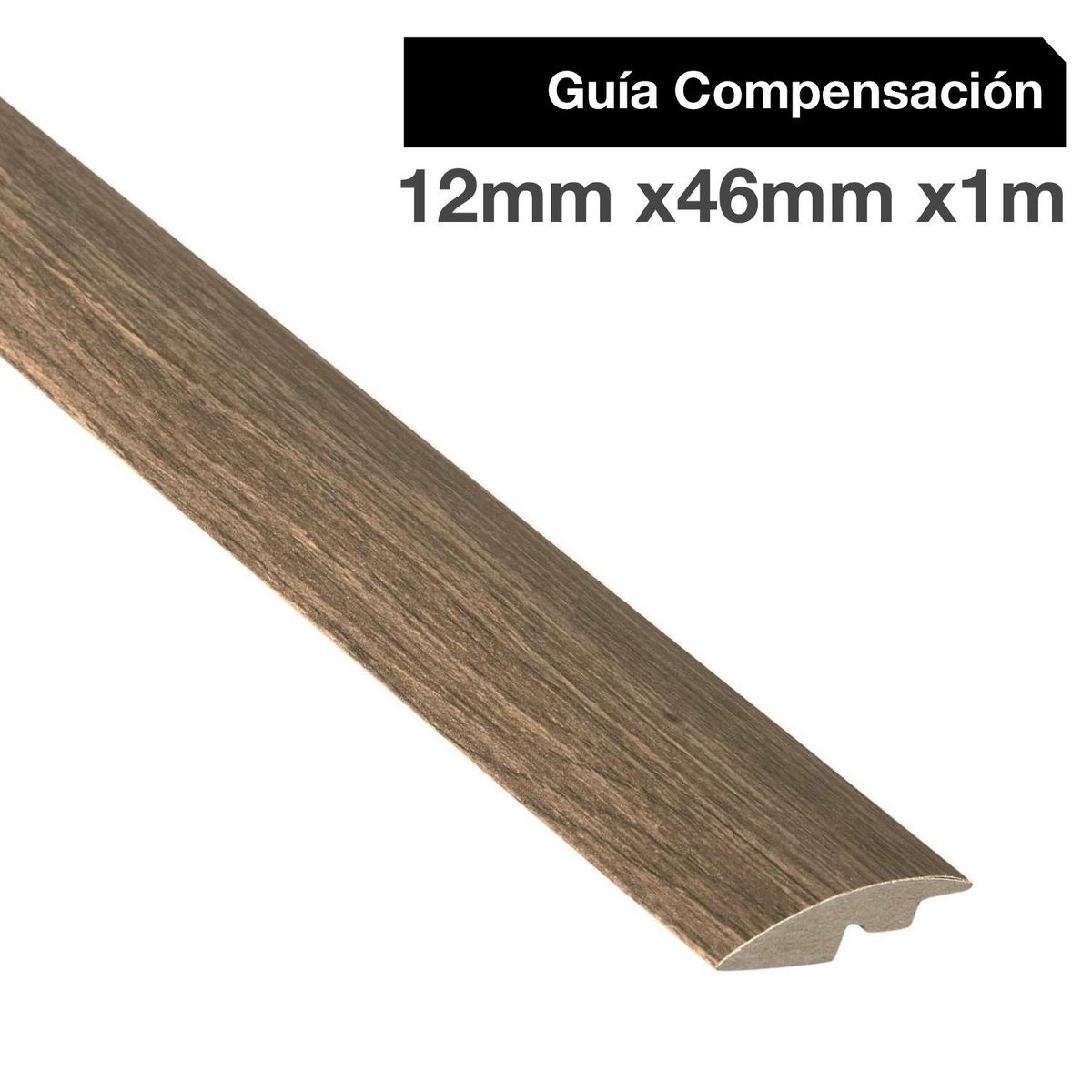 MAFORSA - Pack 2 unidades Guía de Compensación MDF Roble Grafito 46 mm 1.2x100 cm