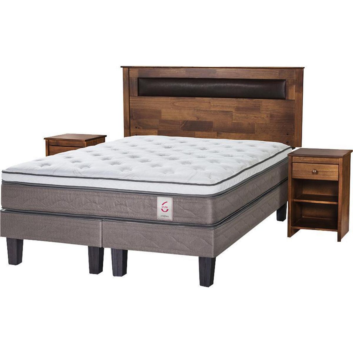 ROSEN - Cama King Europea New Style 6 Nogal