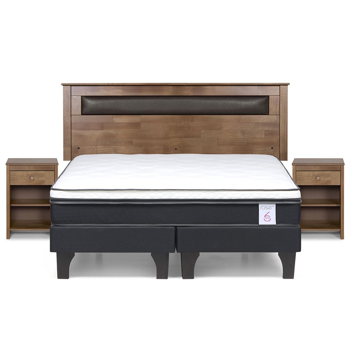 ROSEN - Cama King Europea New Style 6 Nogal