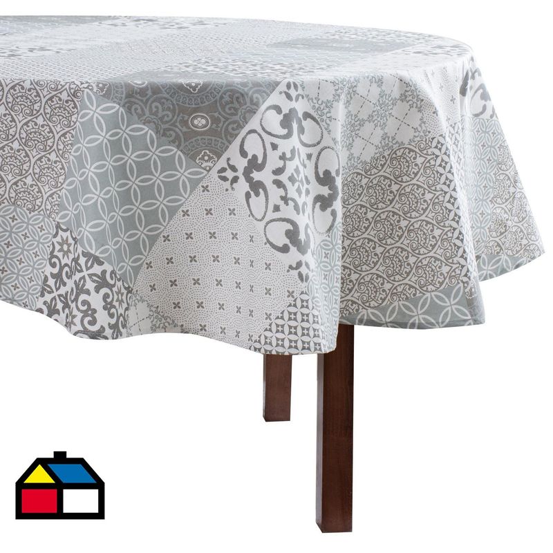 JUST HOME COLLECTION - Mantel 180x180 cm gris