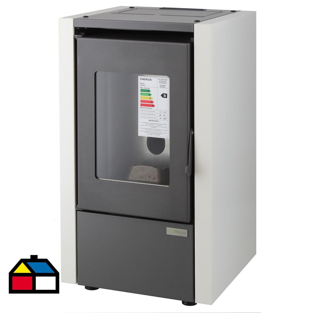 ECOHEAT - Estufa Pellet Mignon Blanca 