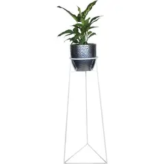RUBUS - Portamacetero de Metal Triangular 60 cm blanco