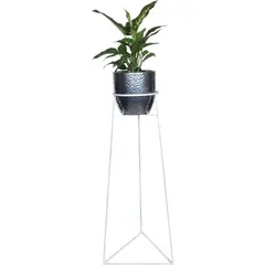 RUBUS - Portamacetero de Metal Triangular 100 cm Blanco