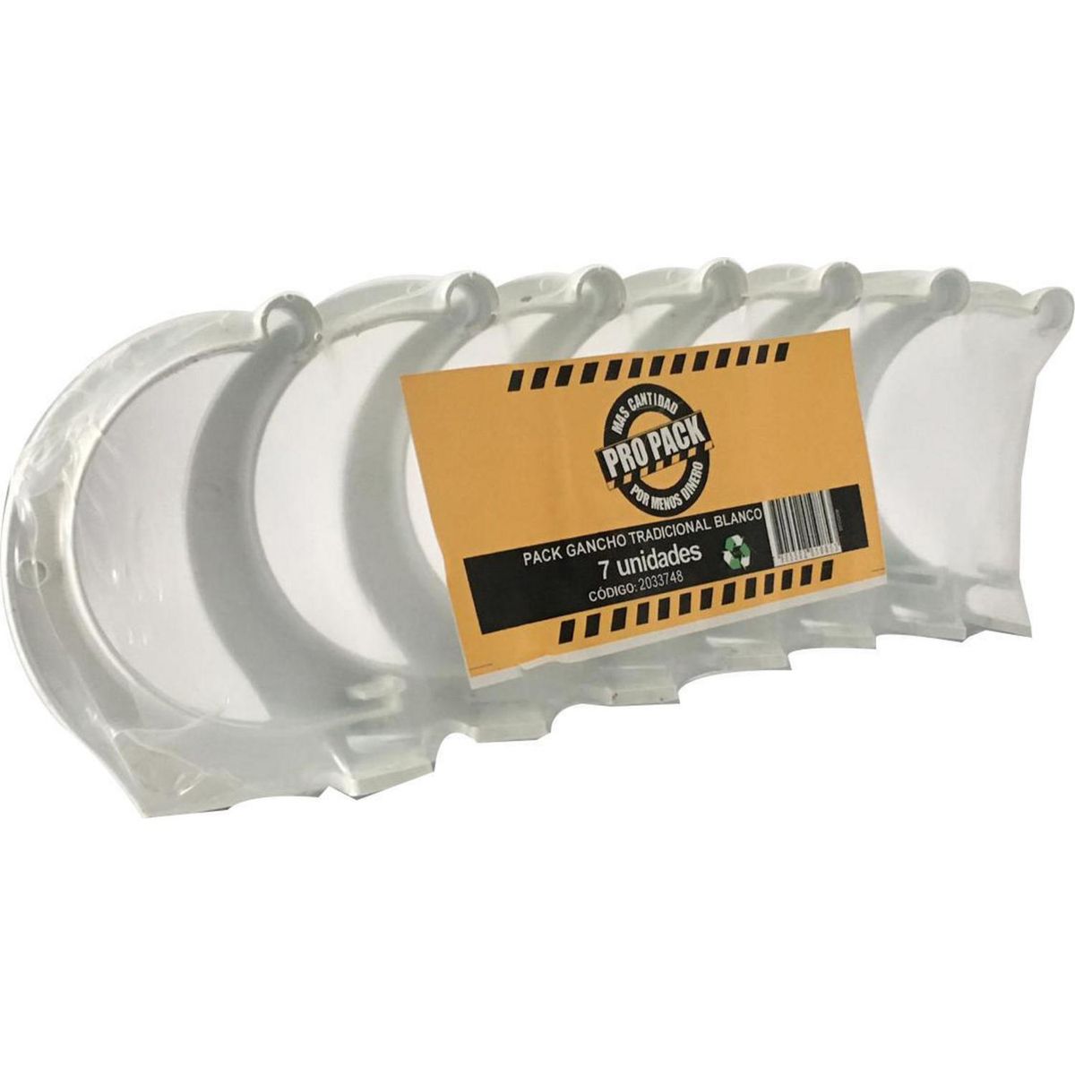 VINILIT - Gancho techumbre tradicional blanco 7 unidades