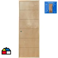 MULTIMARCA - Puerta Terciado Huilo Precolgada Dual con Perforación