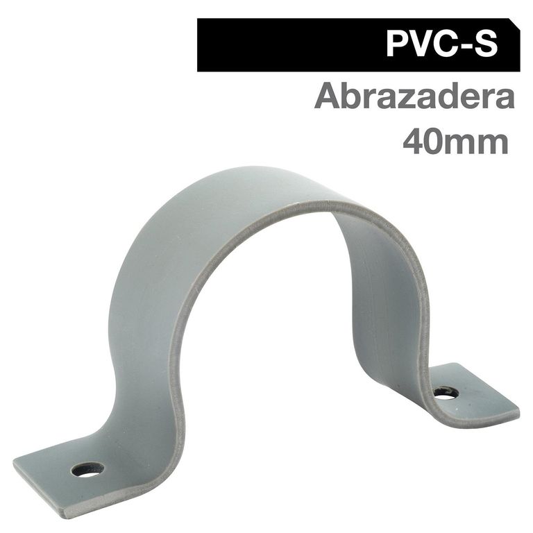 Abrazadera Pack PVC-S 40mm Gris 5u