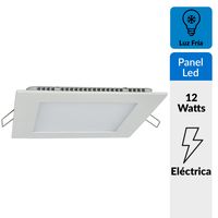 Panel LED embutido cuadrado 12W frío