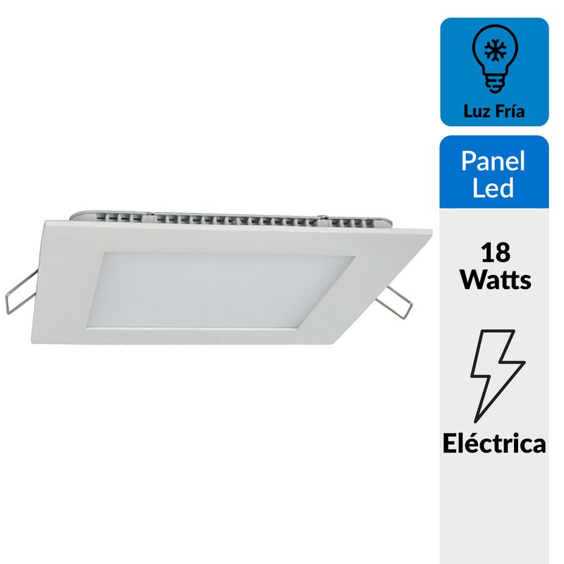 HB LEDS - Panel LED embutido cuadrado 18W frío