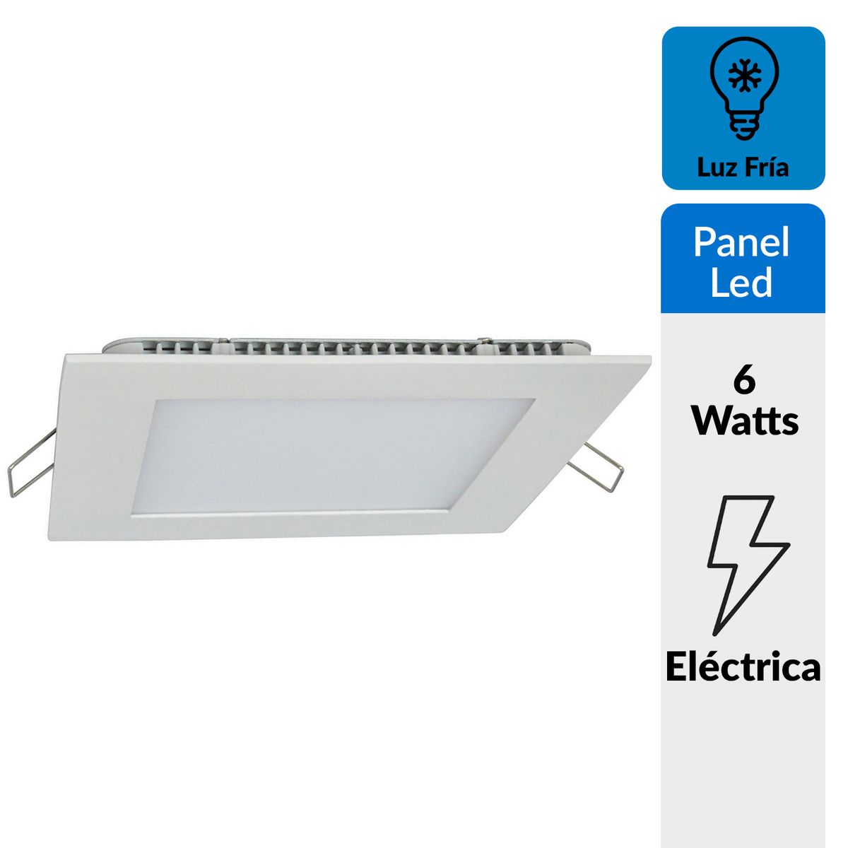 HB LEDS - Panel LED embutido cuadrado 6W frío