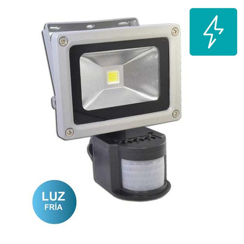 GREEN E - Foco exterior led con sensor smd 20w luz blanca