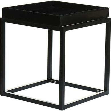 Mesa lateral metal 40x40x46 cm negra