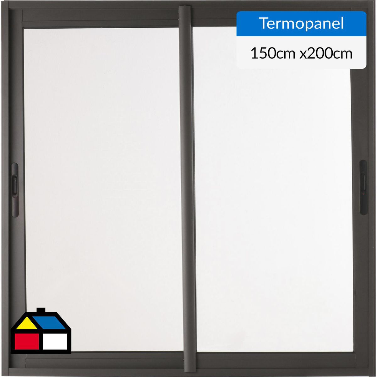TERMOHOME - Ventana corredera 150x200 cm termopanel aluminio grafito