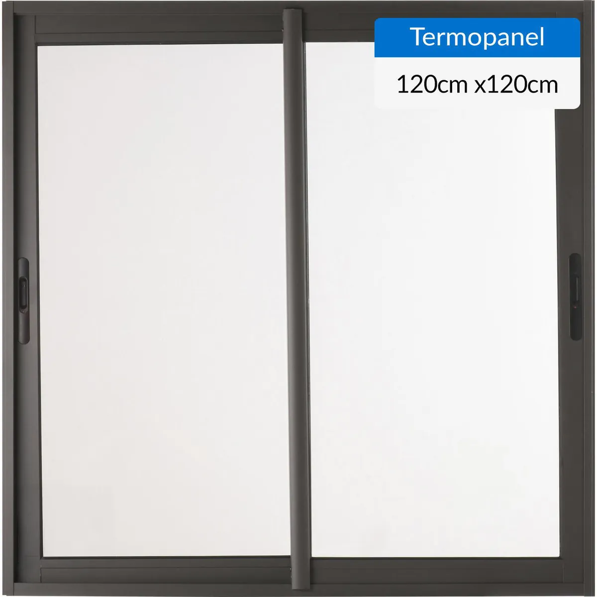 TERMOHOME - Ventana corredera 120x120 cm termopanel aluminio grafito