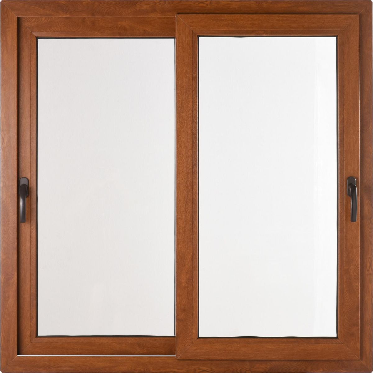 TERMOHOME - Ventana corredera 120x120 cm termopanel PVC roble